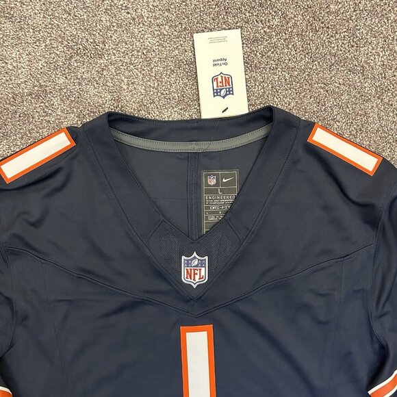 Nike Chicago Bears Football Jersey NFL Fields #1 Men's Size L - Large - NWT $175 - Picture 4 of 16